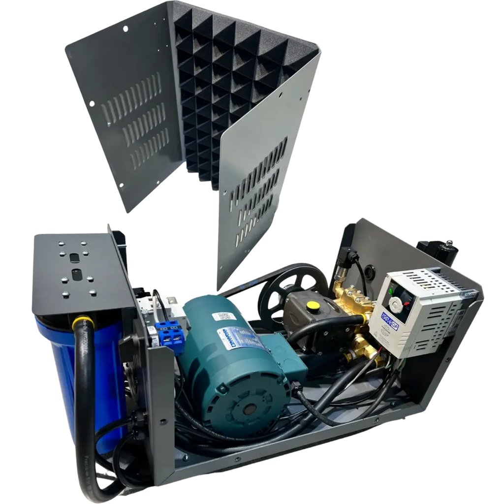 Enclosed VFD Pulley Drive Misting Pump